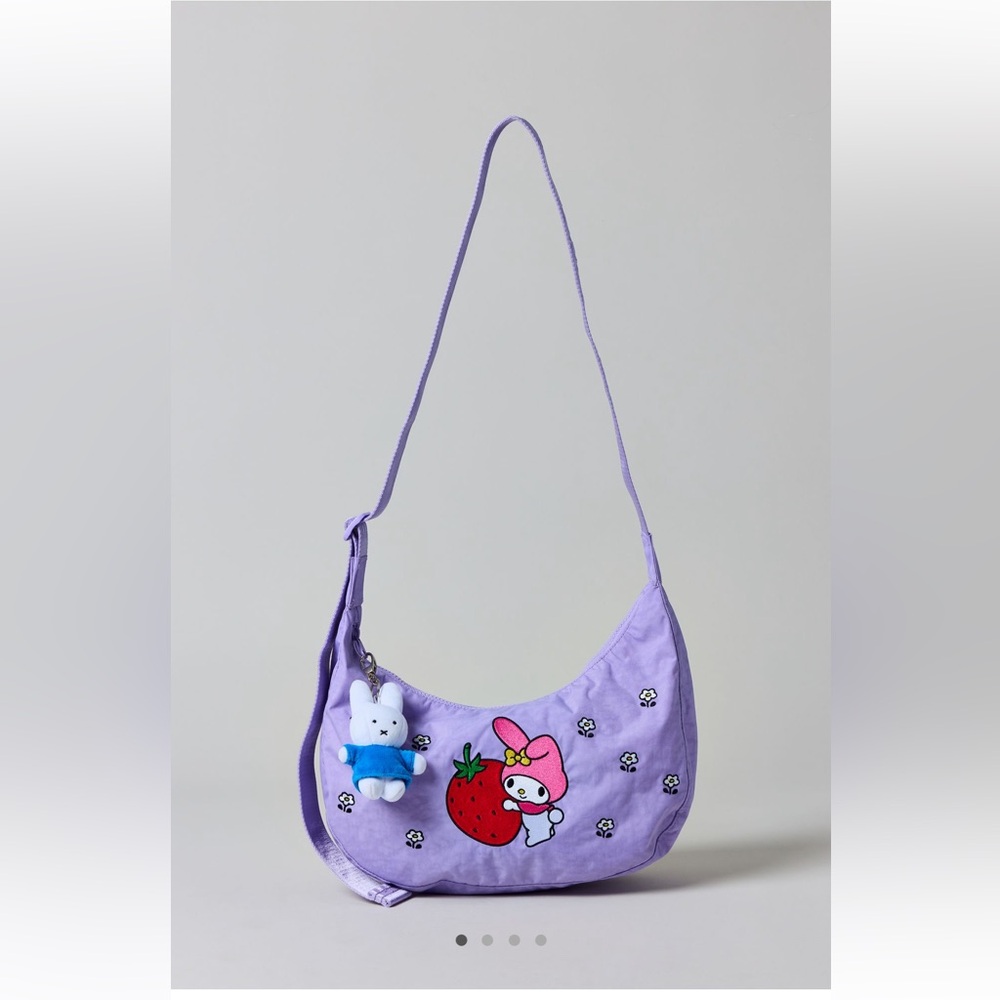 BAGGU X Hello Kitty And Friends Embroidered My Melody Medium Nylon Crescent Bag